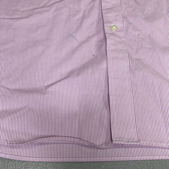 LRL RALPH LAUREN Black Label Classic Striped Long Sleeve Shirt Men 18 34/35 Pink - Picture 8 of 11